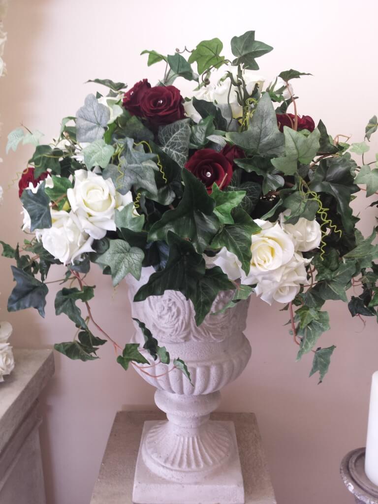 Covers Decoration Hire Rose And Ivy Urn Covers Decoration Hire