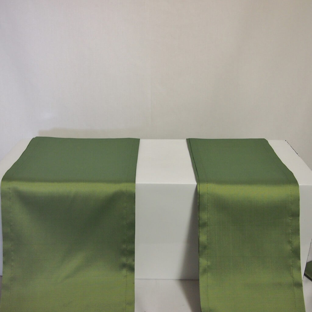 Table Runners Green Sateen | Covers Decoration Hire