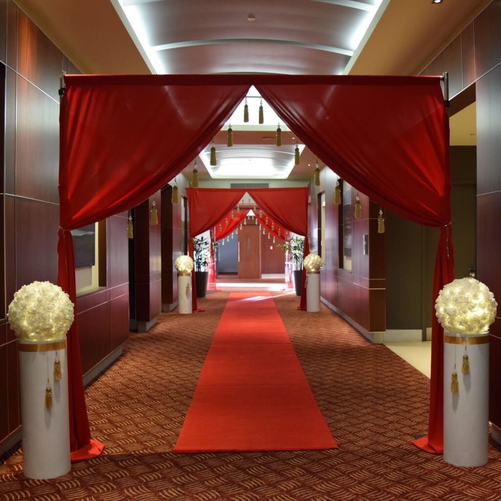 Hollywood Entrance Red Draping