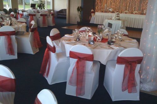 Wedding package with chair covers and sashes