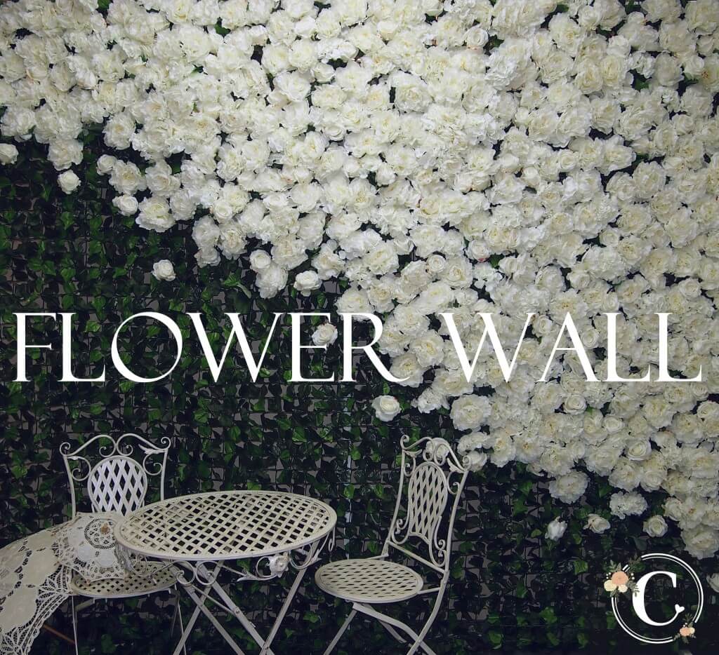 White Flower Wall 3m wide