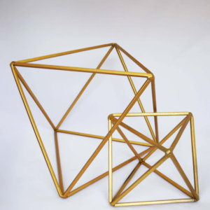 gold geometric large and small