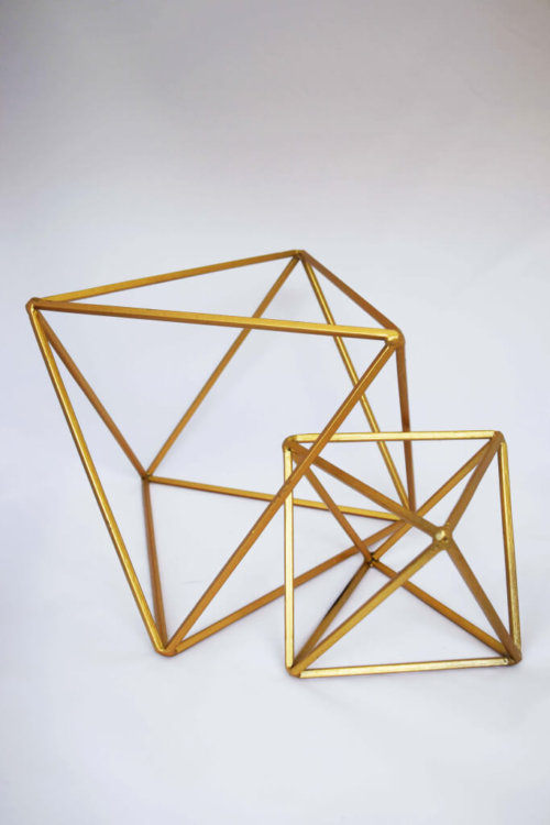 gold geometric large and small