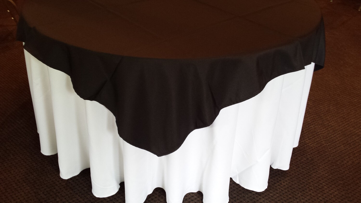 Covers Decoration Hire Square black tablecloth 175cm x175cm