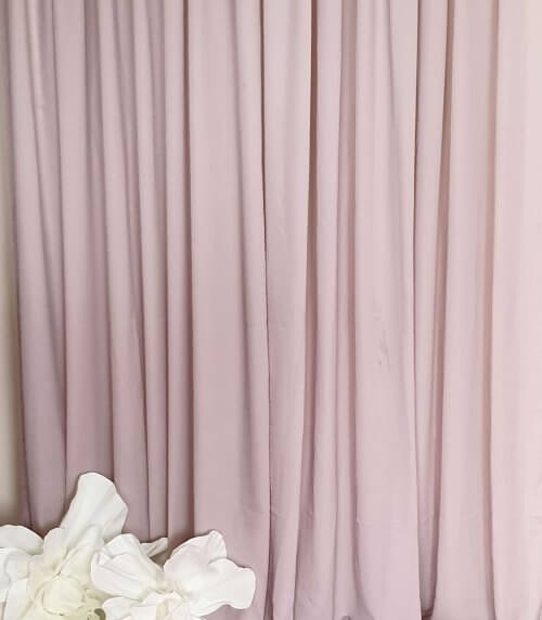 light blush pink drape