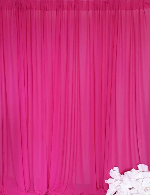 hot pink draping