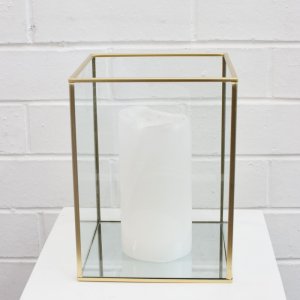 large gold frame candleholder