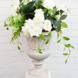 scrolled urn