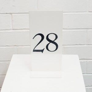 clear table number