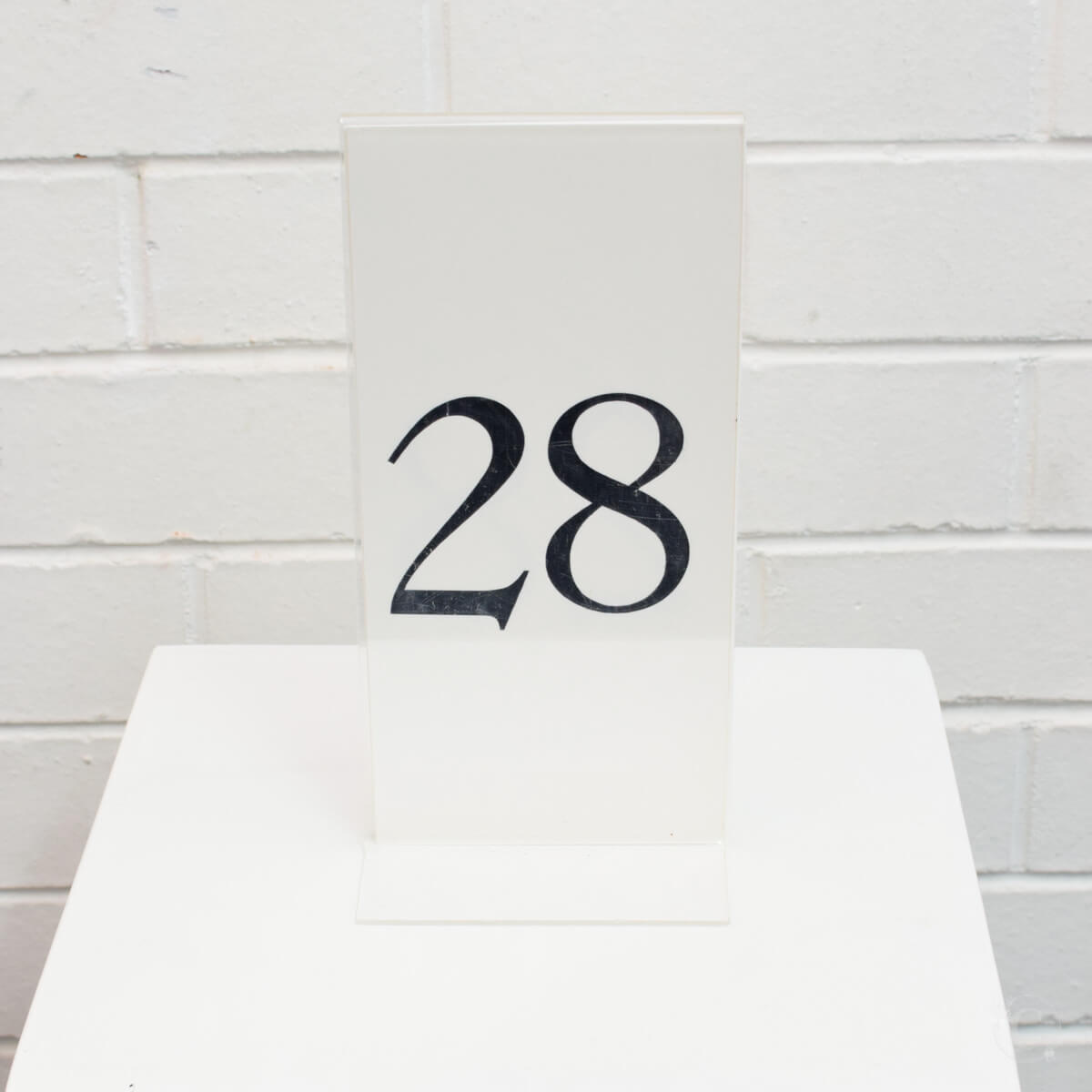 Table Number Holder Perspex Covers Decoration Hire
