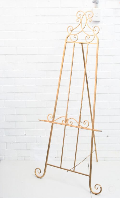 gold easel