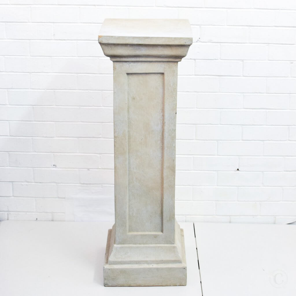 Large Grey White Pedestal Covers Decoration Hire