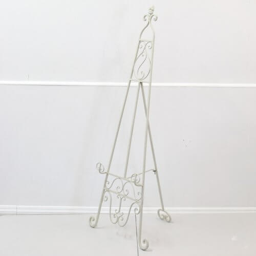 Cream Metal Floor Standing Easel