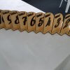 plywood table numbers with black letterings