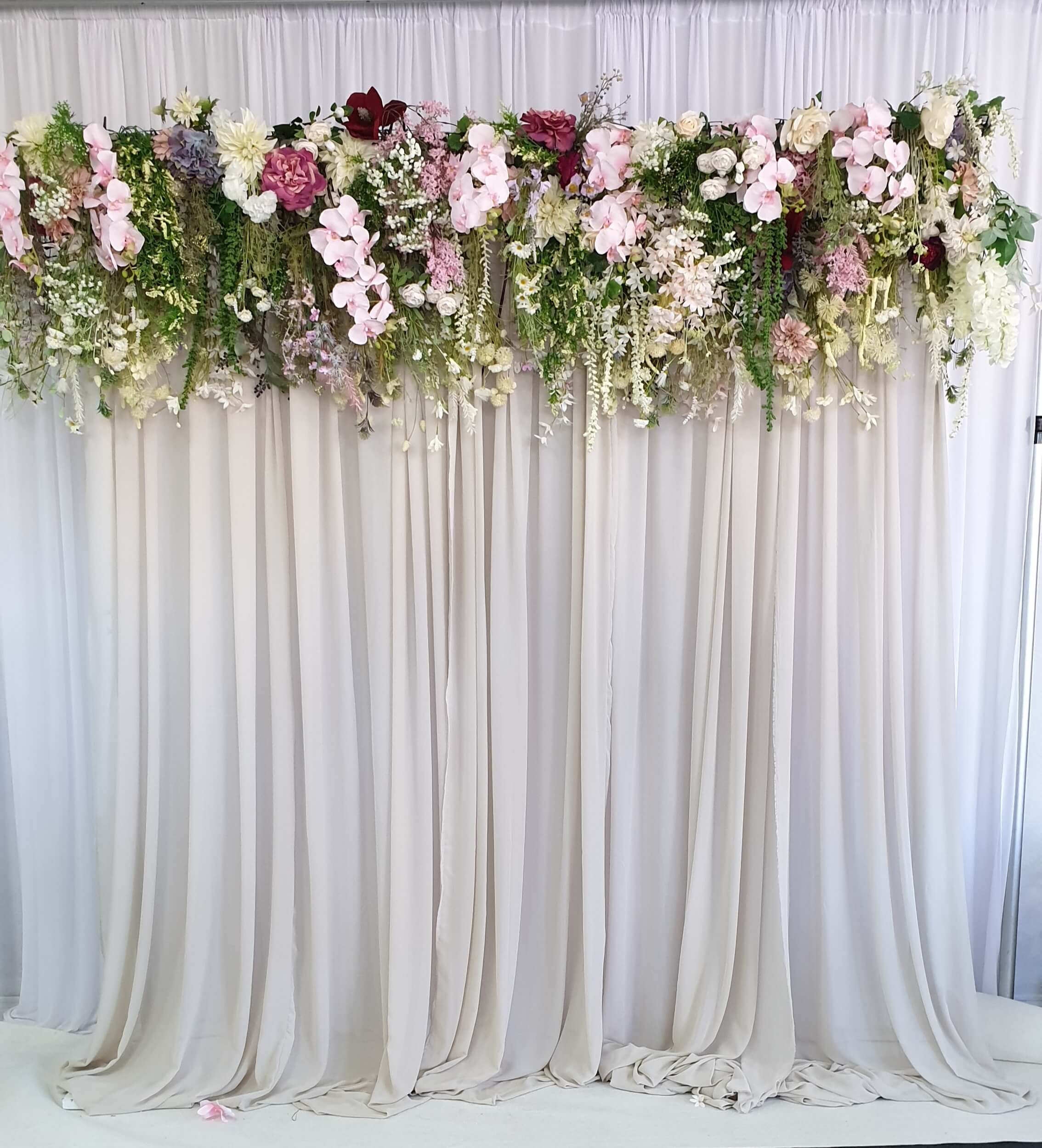 Floral Backdrop Pelmets