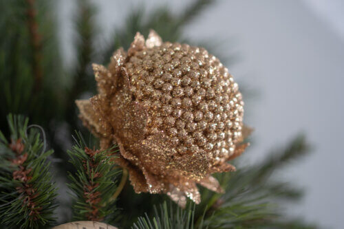 Christmas-Gold-Baubles-Cone