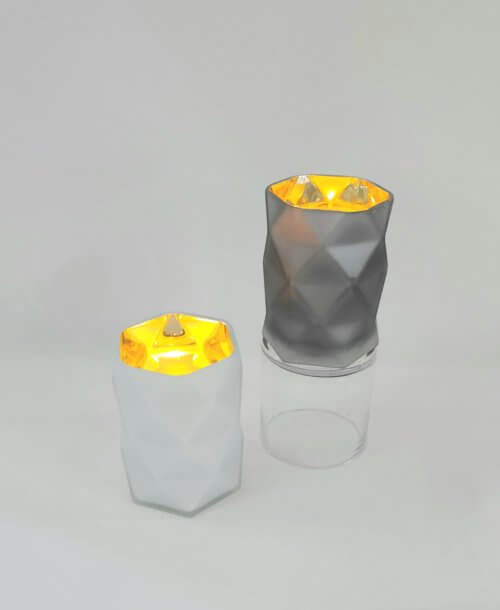 Glass Geometric Jar for LED candles
