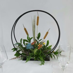 metal rings on a metal base