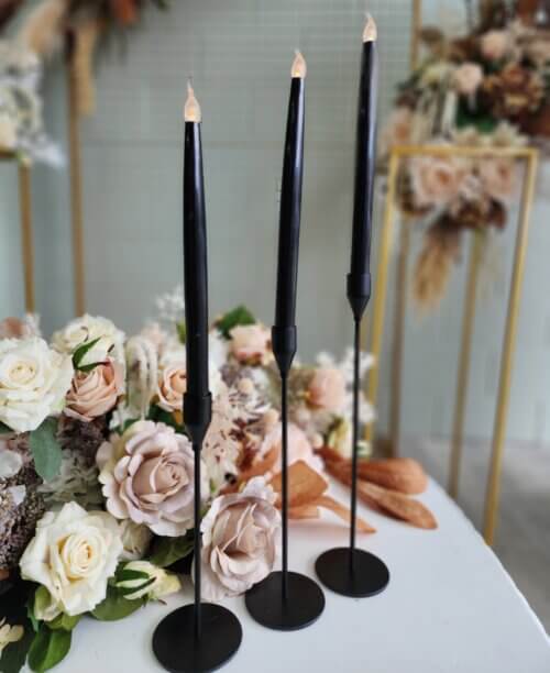 Black LED Dinner Candles