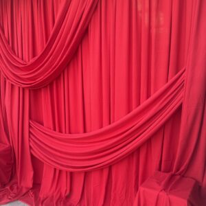Red Fabric Backdrop Drape 3m