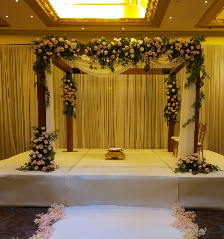 wooden mandap